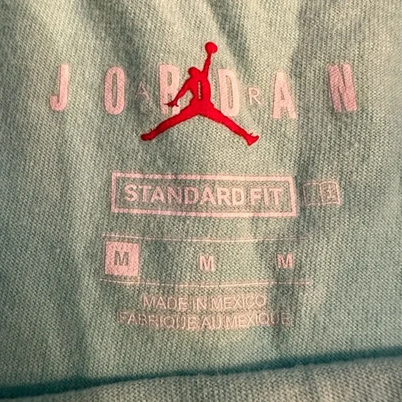 Jordan Teal T-Shirt with Red Logo - Picture 6 of 10